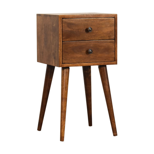 Mini 2 Drawer Chestnut Nightstand