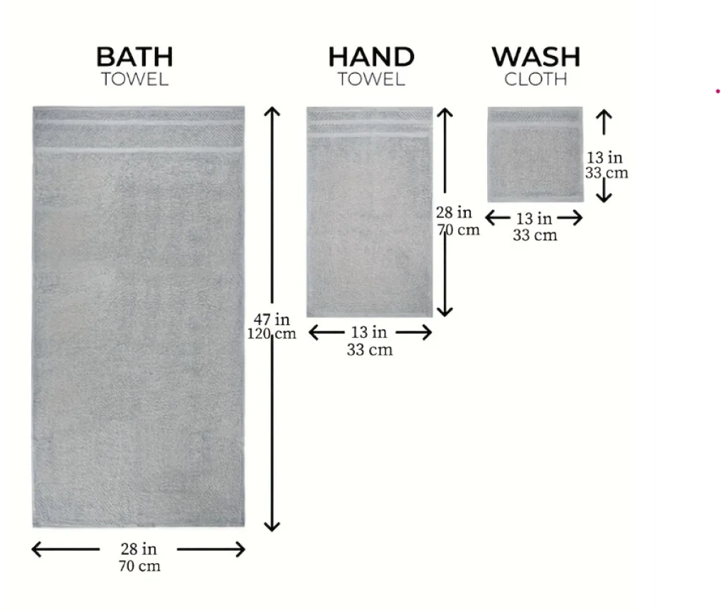 10-piece Absorbent Cotton Bath Set