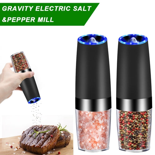 Gravity Electric Pepper Grinder with LED Light & Ceramic Core