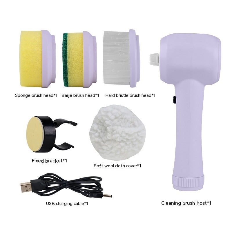 Electric Cleaning Brush 4-in-1 Cordless Spin Scrubber – Handheld Power Cleaner