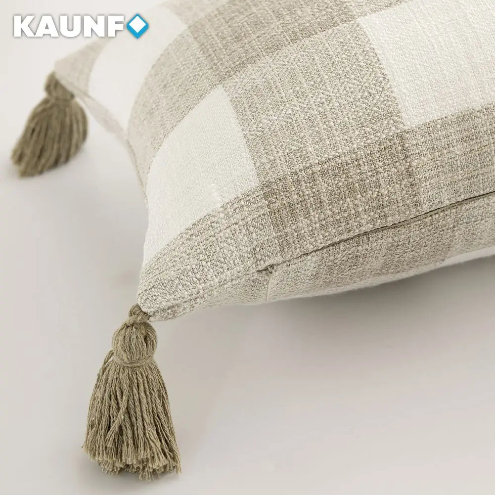 Tassel Cushion Cover – Linen Decorative Pillowcase