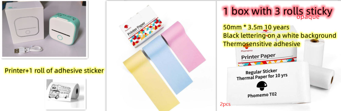 Portable Mini Thermal Label Printer Home Photo Printer\ Printer Bluetooth-compatible Mini Label Printer Price Tag