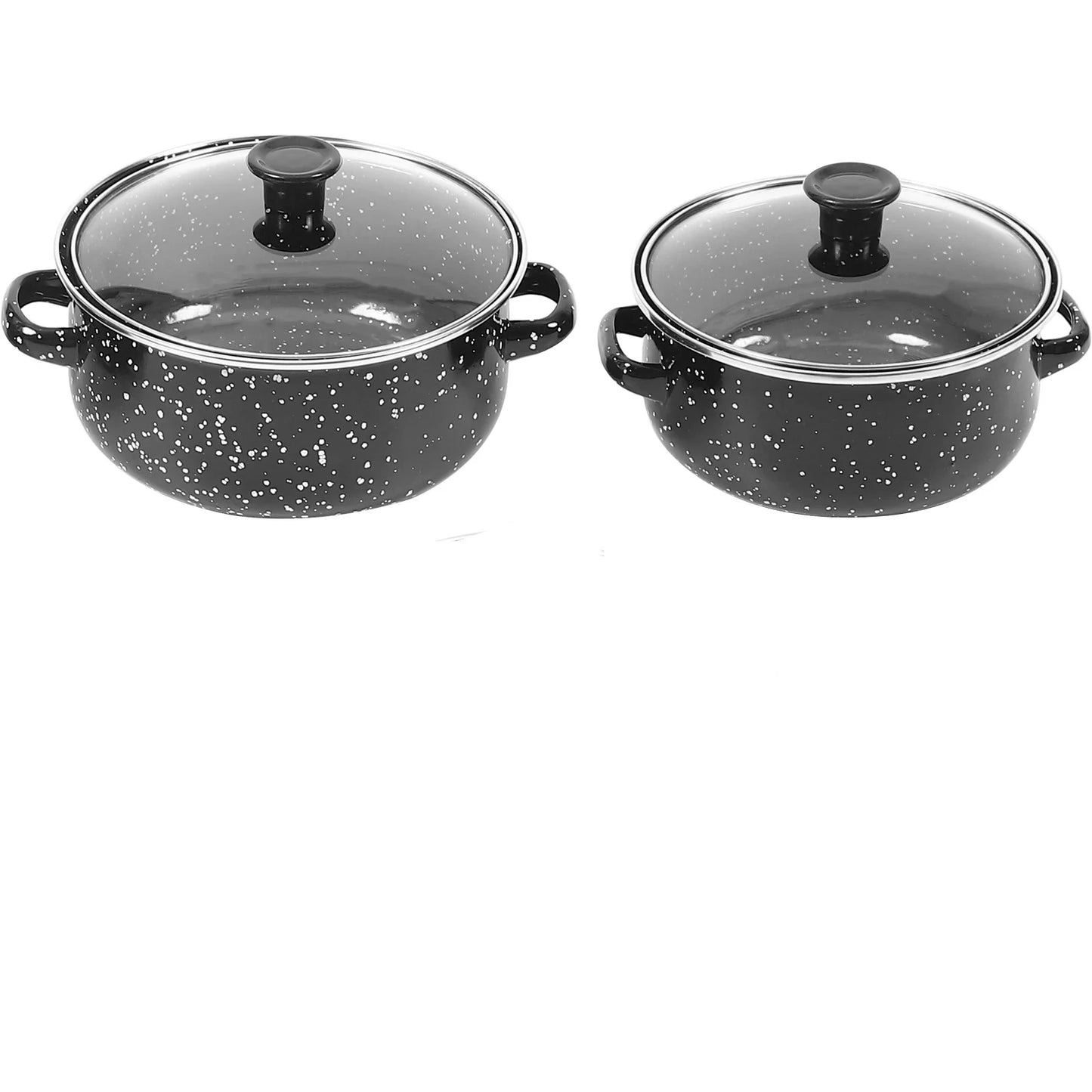 Enamel Soup Pot Set – Multi-Size Stockpots with Lid and Handles