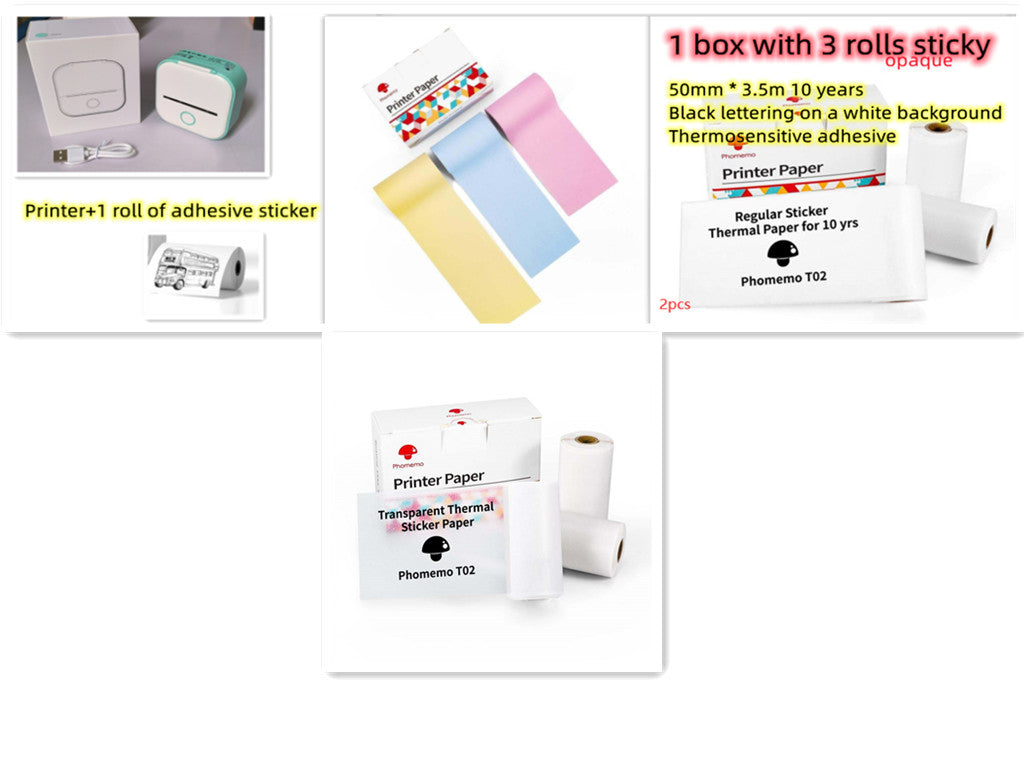 Portable Mini Thermal Label Printer Home Photo Printer\ Printer Bluetooth-compatible Mini Label Printer Price Tag