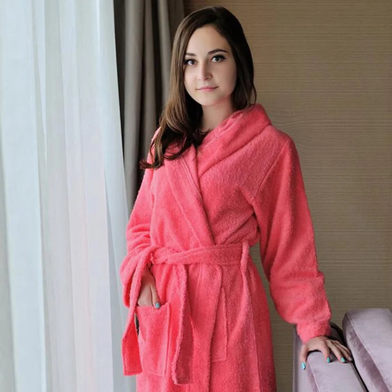 Men’s Hooded Cotton Bathrobe