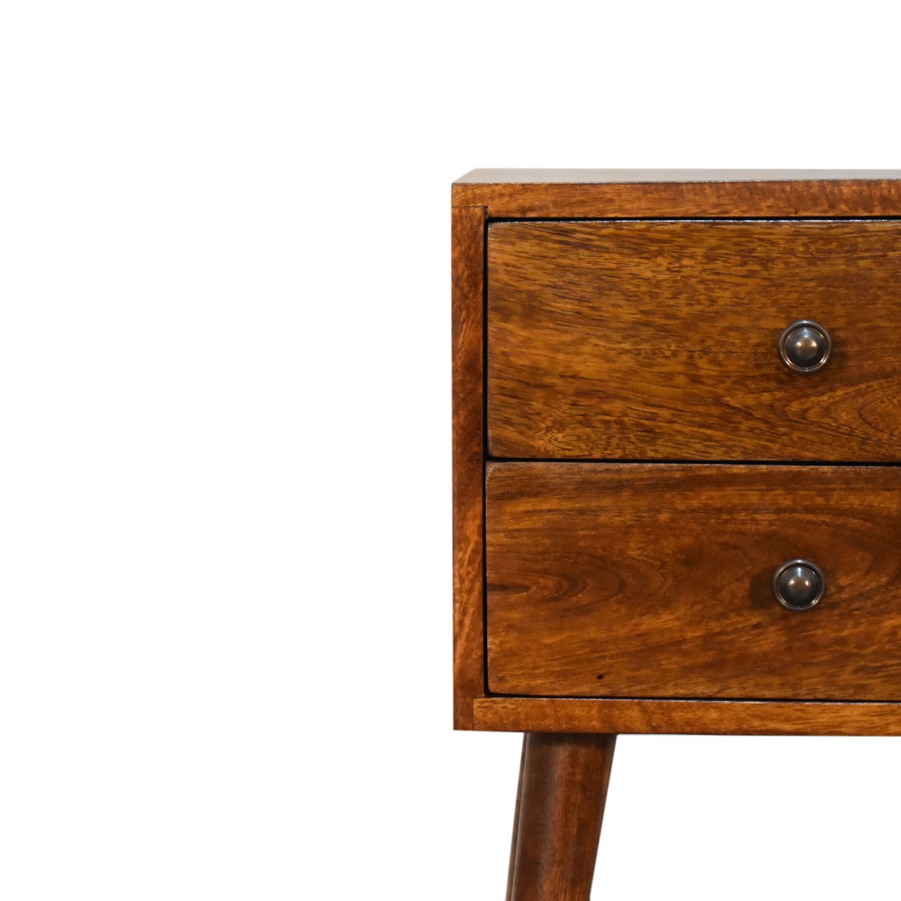 Mini 2 Drawer Chestnut Nightstand