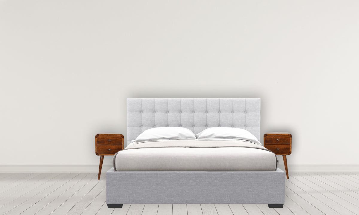 Mini Chestnut Curved Nightstand