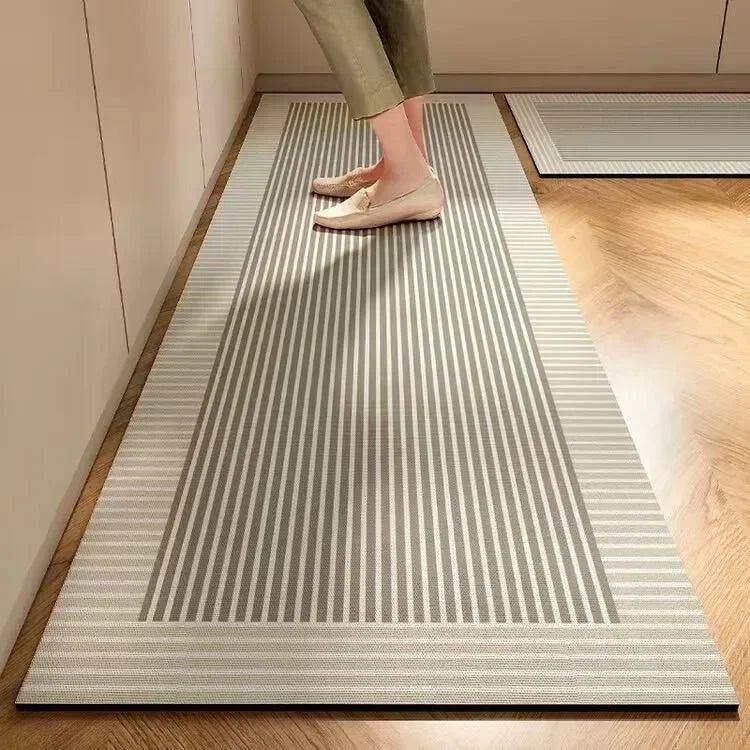 Long PVC Kitchen Rug, Waterproof, Oil-Proof, Non-Slip Floor Mat
