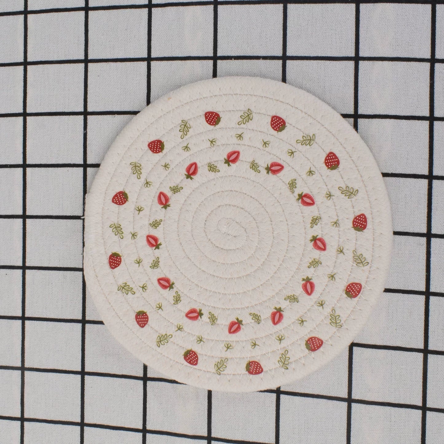 Round Boho Placemats Set of 2 – Cotton Rustic Farmhouse Table Mats