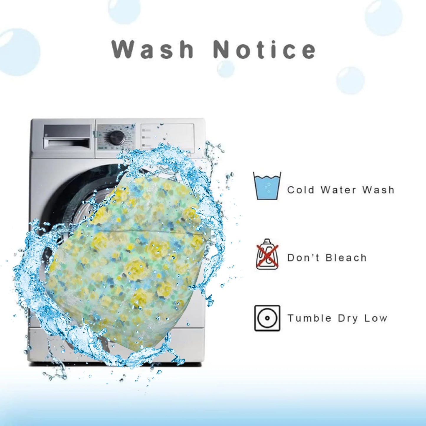 Flower Print 3-Piece Duvet Cover Bedding Set for Kids & Adults