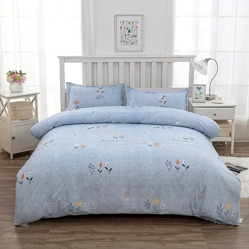 Geometric Printed Bedding Quilt Cover – Soft Breathable Bed Sheet