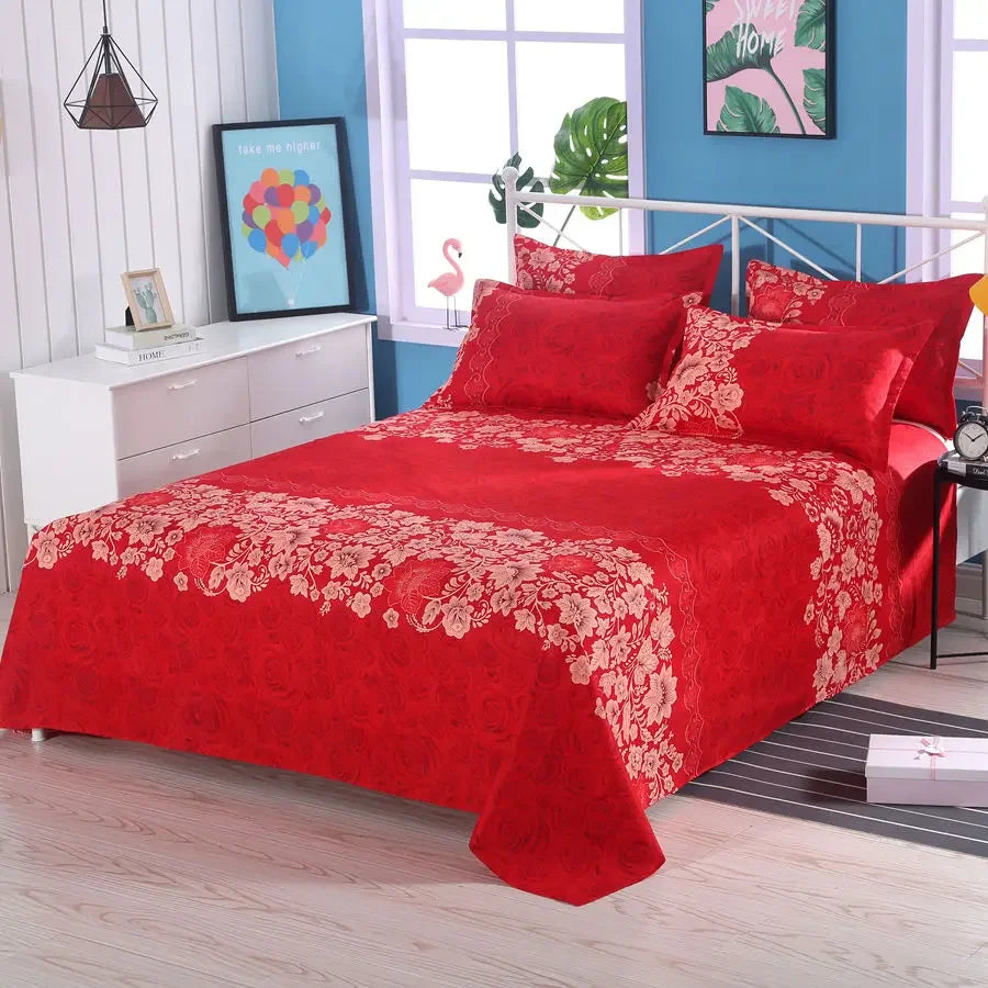 3-Piece Cotton Blend Bed Sheet Set with Pillowcases, Quilted