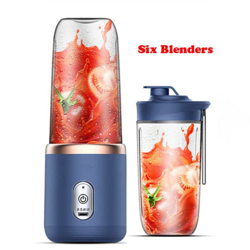 400ml Portable USB Blender with 6 Blades for Smoothies & Shakes