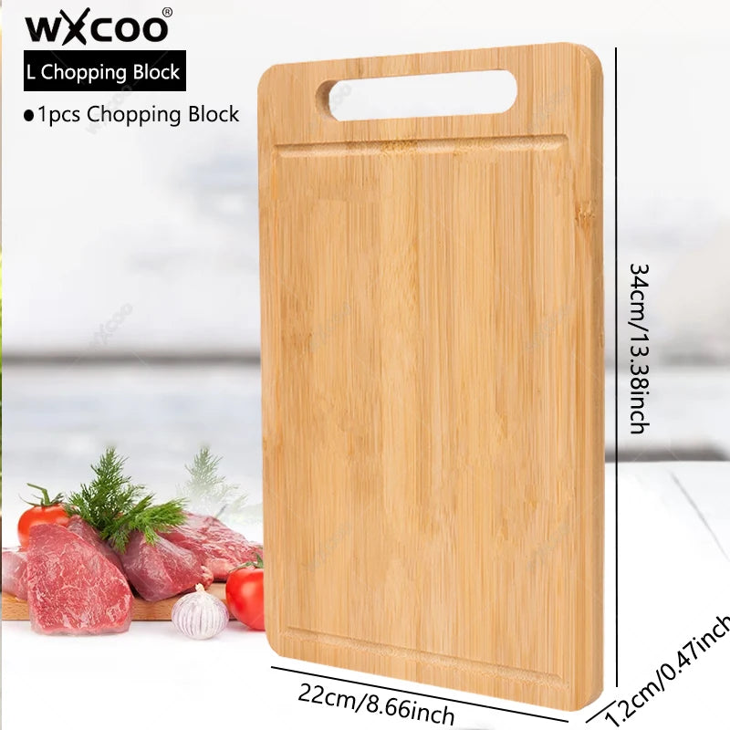 Double-Sided Wooden Chopping Board – Bamboo Kitchen Cutting Board