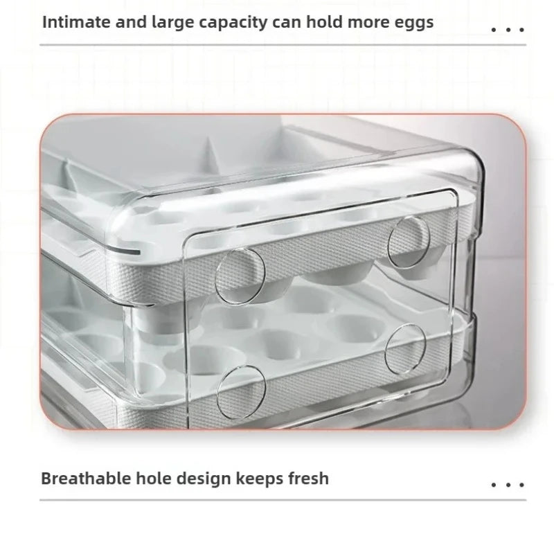 Clear Stackable Plastic Storage Container with 2 Drawers Airtight