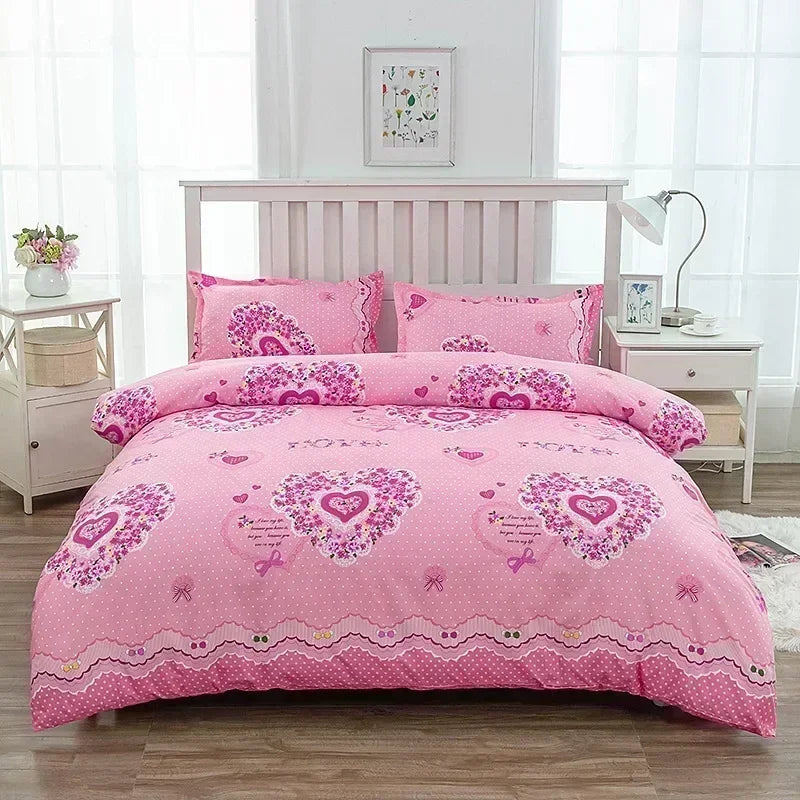 Geometric Printed Bedding Quilt Cover – Soft Breathable Bed Sheet