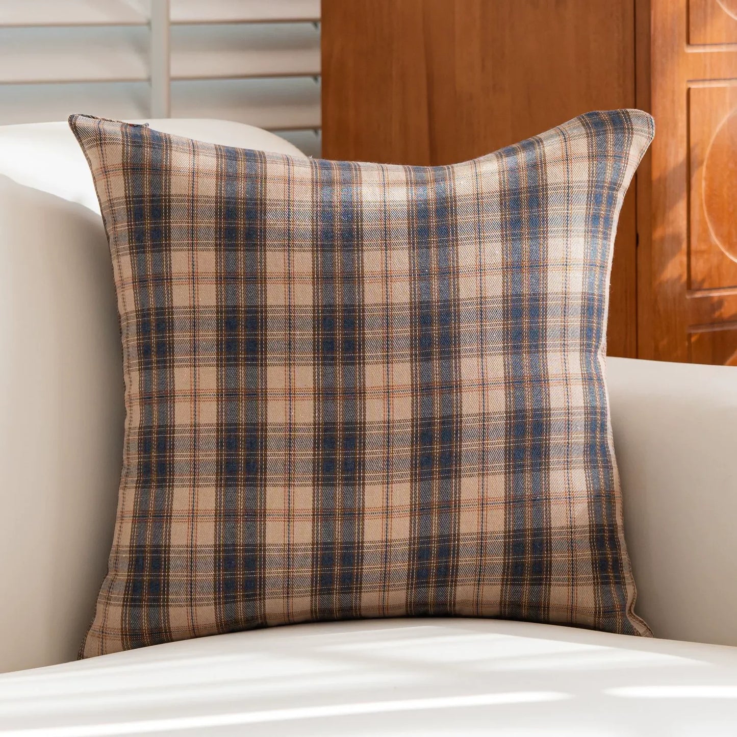 Fall Scottish Tartan Plaid Throw Pillow Covers Set of 2