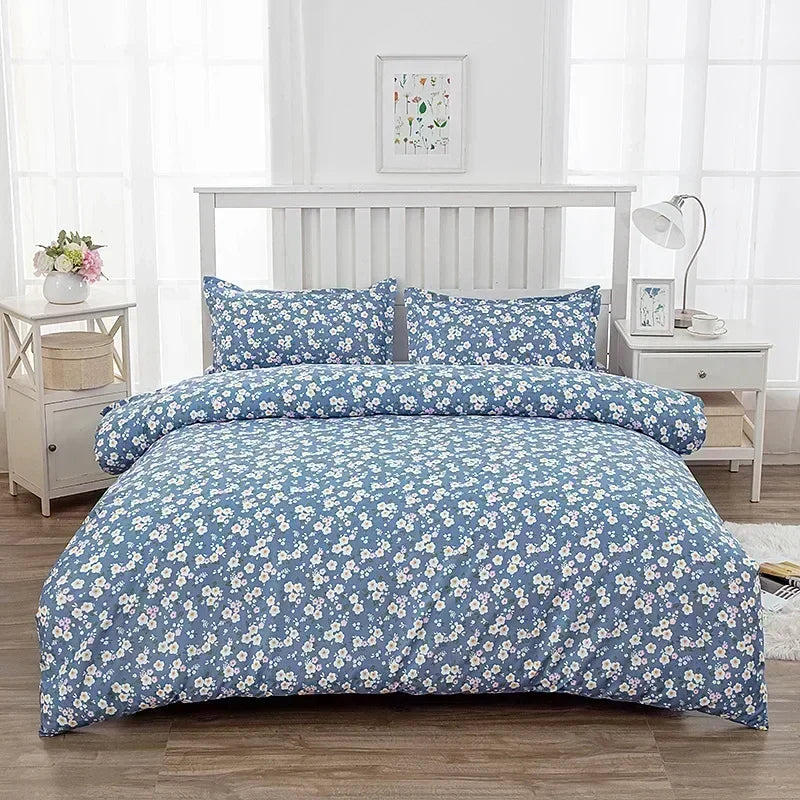Geometric Printed Bedding Quilt Cover – Soft Breathable Bed Sheet