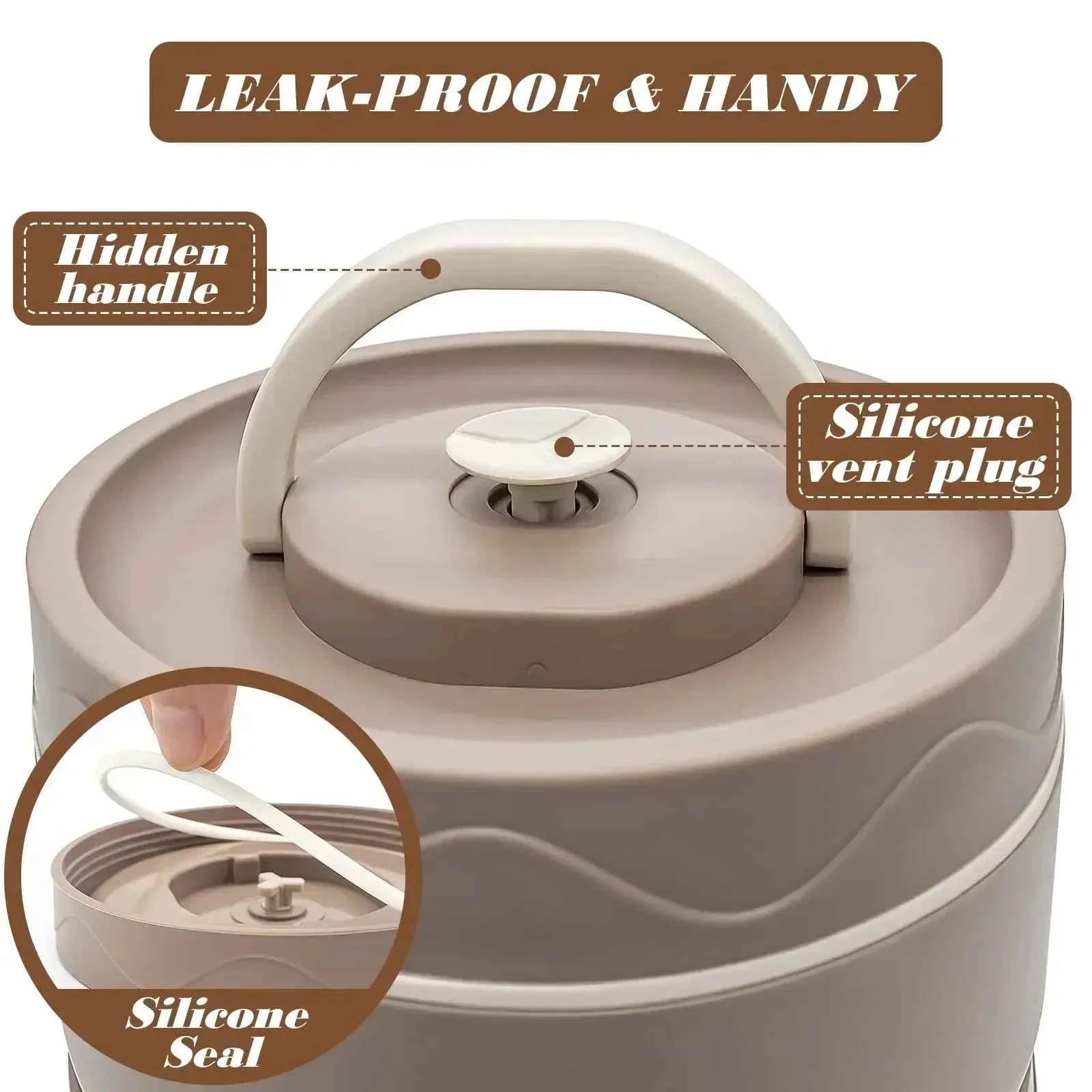 Lunch/Snack Box for Thermal, Stackable 2-Tier stainless steel Insulated Bento Box with Cutlery set for Adult Kids Men Women