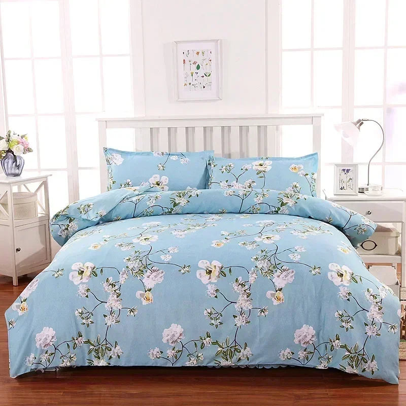 Geometric Printed Bedding Quilt Cover – Soft Breathable Bed Sheet