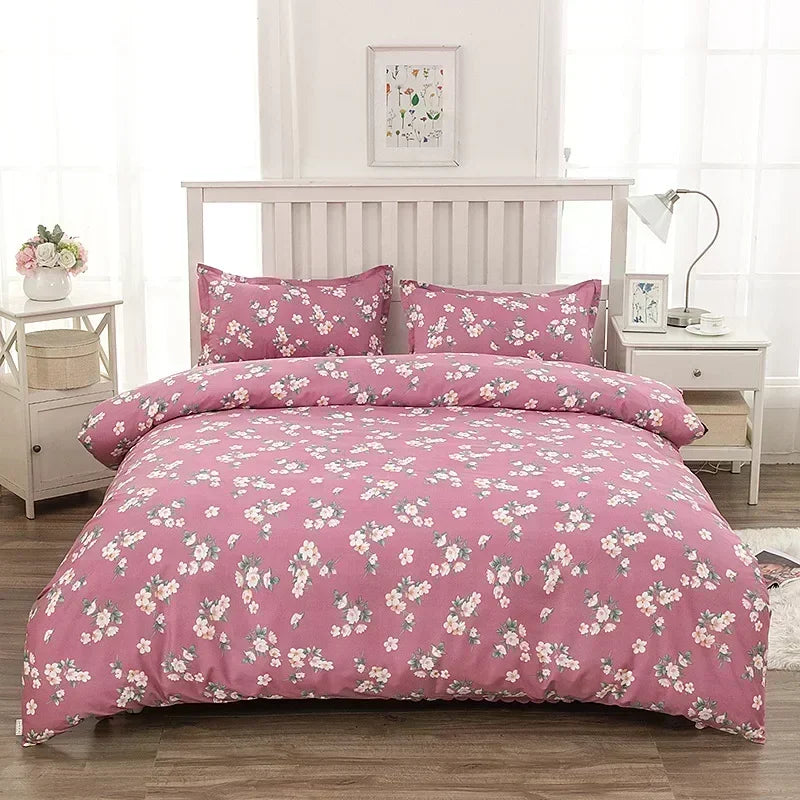 Geometric Printed Bedding Quilt Cover – Soft Breathable Bed Sheet