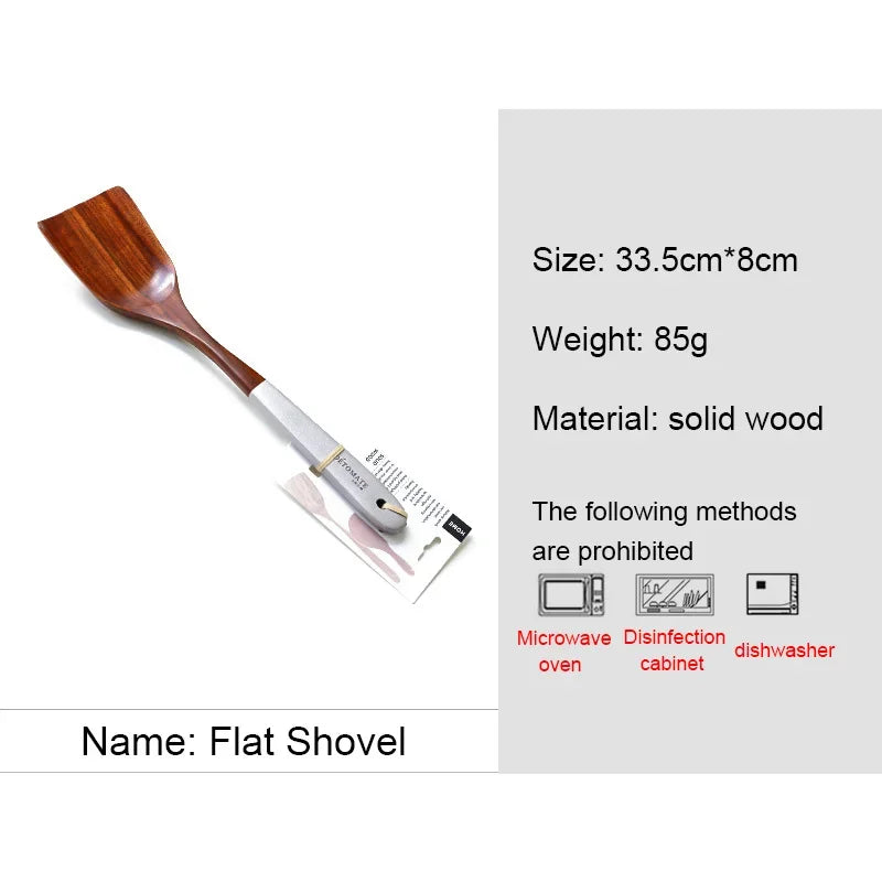 Wooden Cooking Utensils Set – Rice, Soup & Non-Stick Spoons