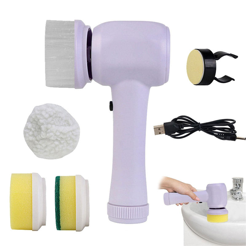 Electric Cleaning Brush 4-in-1 Cordless Spin Scrubber – Handheld Power Cleaner