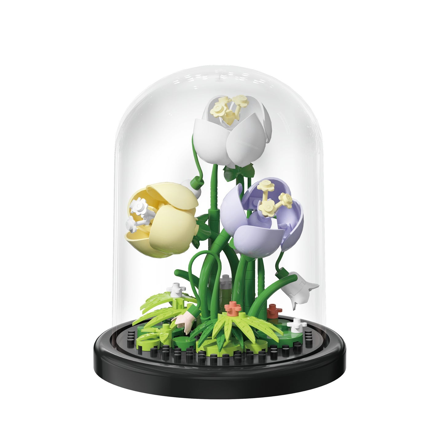 Dust Cover Building Blocks Flowers Children's Assembly Toys