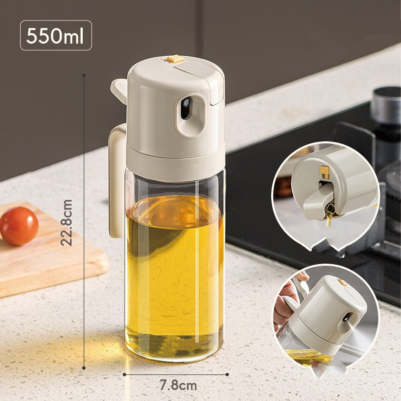 Oil sprayer with measurement details on a kitchen counter