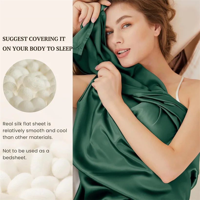 Momme Mulberry Silk Flat Sheet – 100% Natural Silk Bed Sheet