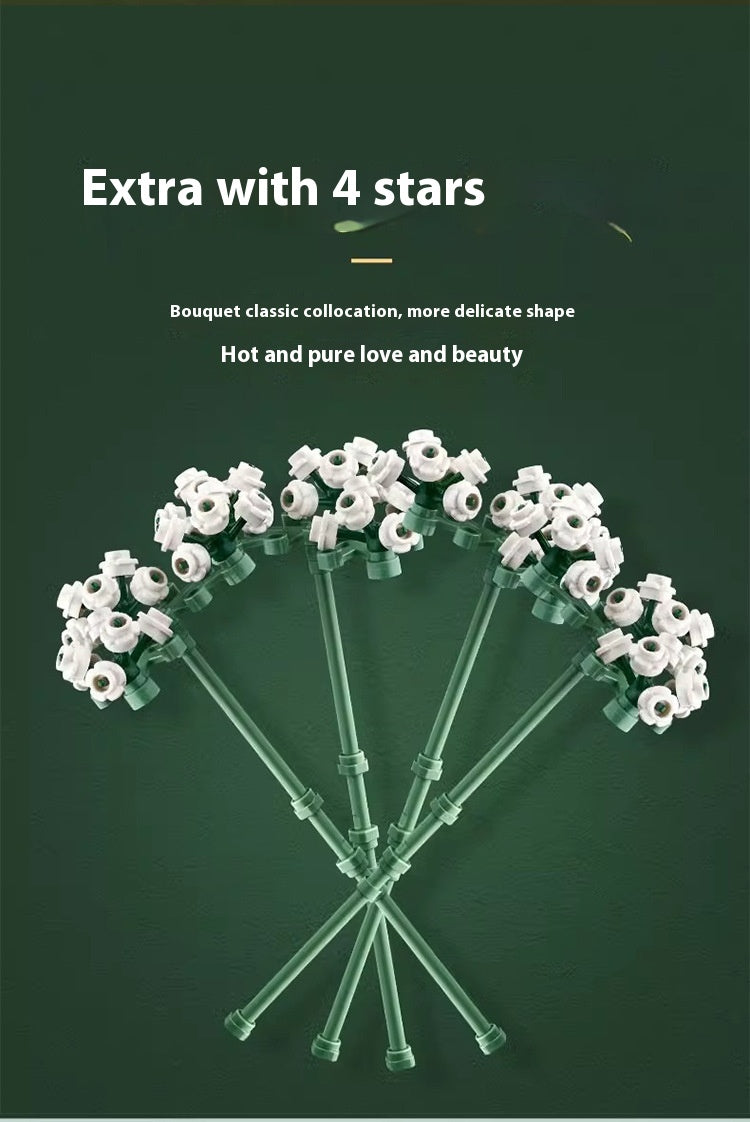 Rose Bouquet Starry Building Blocks Gift