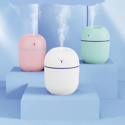Mini Portable Ultrasonic Air Humidifier & USB Oil Diffuser with LED