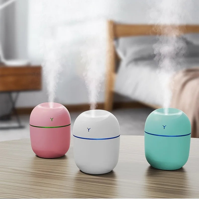 Mini Portable Ultrasonic Air Humidifier & USB Oil Diffuser with LED