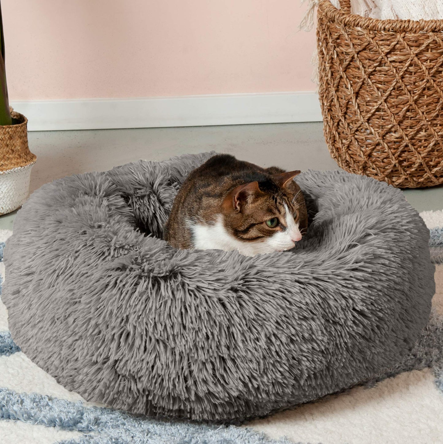 Comfy Calming™ Dog Bed – Ultra Soft Vegan Fur for Anxiety Relief