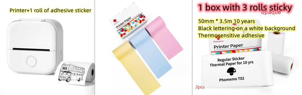 Portable Mini Thermal Label Printer Home Photo Printer\ Printer Bluetooth-compatible Mini Label Printer Price Tag