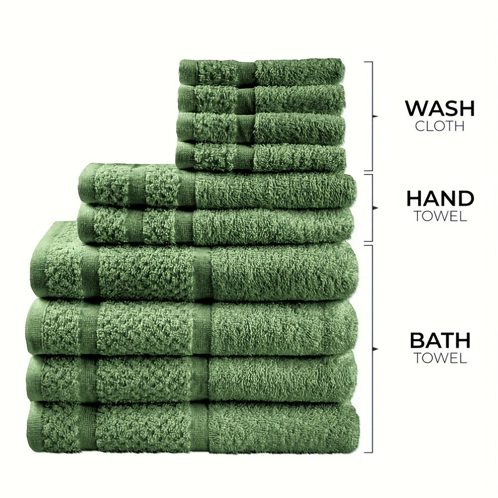 10-piece Absorbent Cotton Bath Set