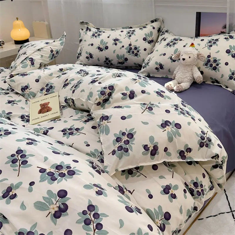 Pink Floral Bedding Set – Soft Duvet Cover, Bed Sheet & Pillowcases
