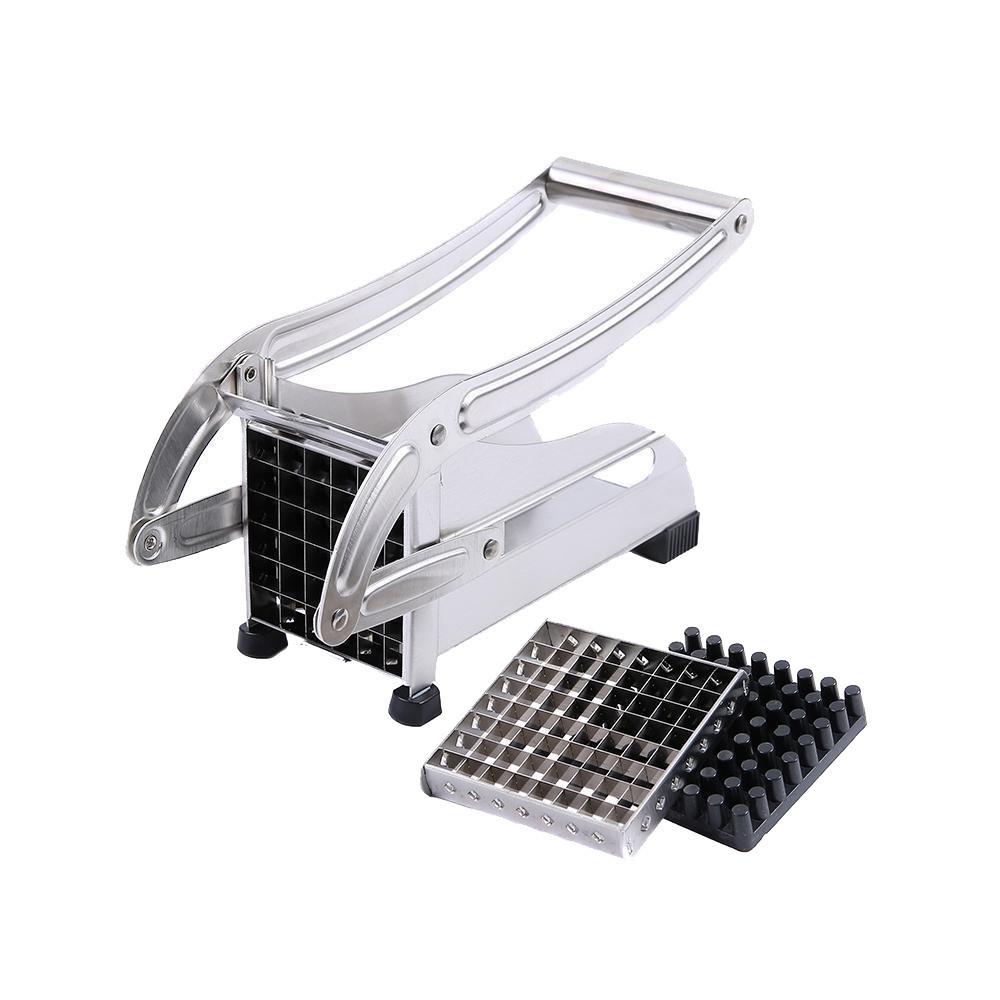 Stainless Steel French Fries Cutter with 2 Blades – Potato Slicer